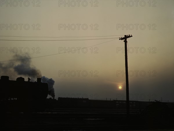 Locomotive Departure at Twilight 1942