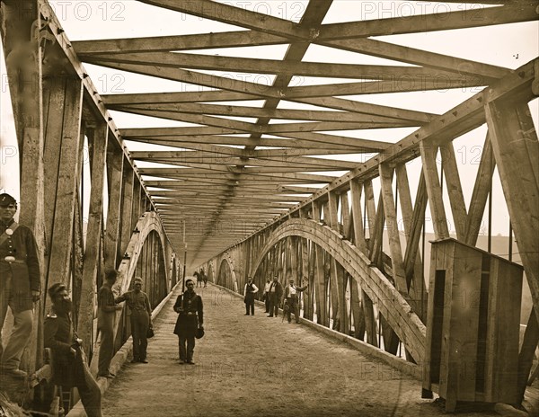 Washington, D.C. View across Chain Bridge over the Potomac 1865