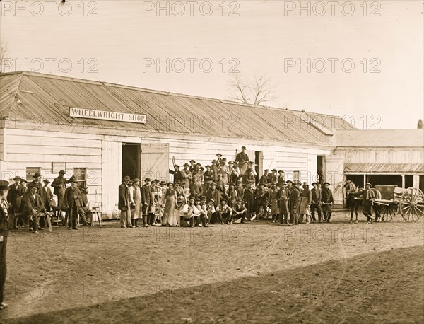 Washington, District of Columbia. Government repair shops; Wheelwright shop 1865