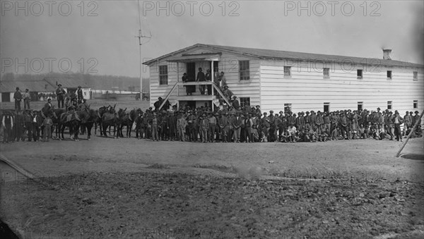 Washington, District of Columbia. Mess house at government stables 1865