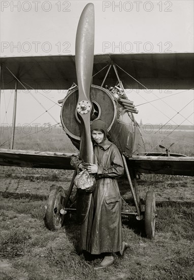 Woman hugs Plane Propeller