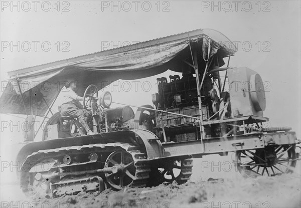 Woman's Land Army, Operating a Tractor 1917