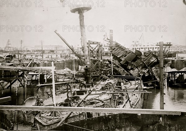 Wreckage of the Battleship Maine in Havana 1912