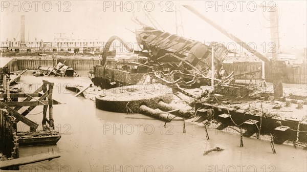 Wreckage of the Battleship Maine in Havana 1912