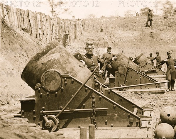 Yorktown, Virginia. Battery No. 4 mounting 13-inch mortars. South end 1863