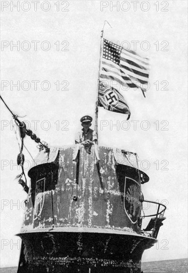 Old Glory Flies over the U-505 1944