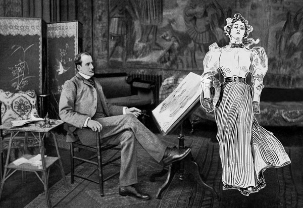 Charles Dana Gibson in his Studio, New York City 1899