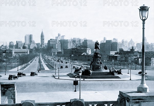 View of Philadelphia From Art Museum Steps