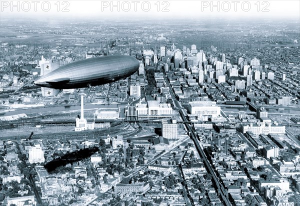 Zeppelin Above Philadelphia