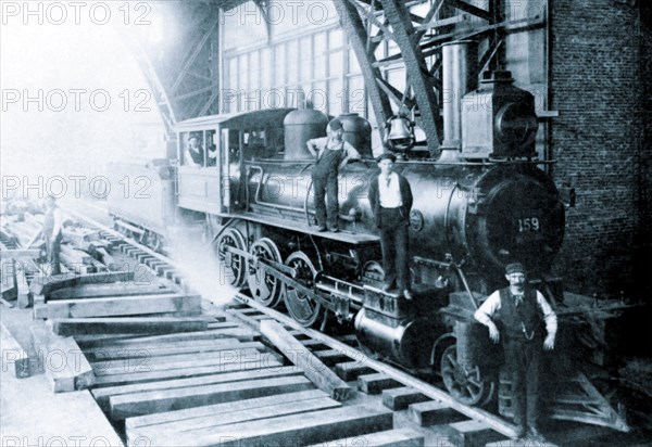 Three Men Standing On Train, Philadelphia, PA