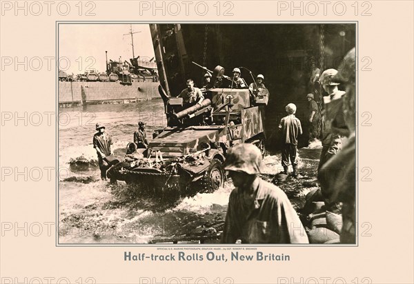 Half-track Rolls Out, New Britain