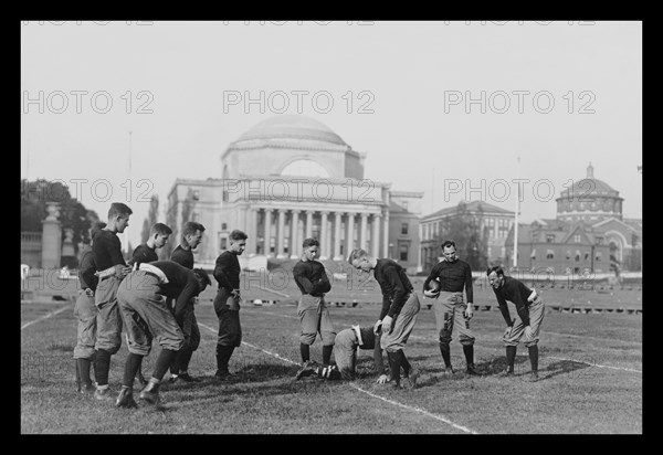 Columbia University Football - Traing the Half-backs 1916
