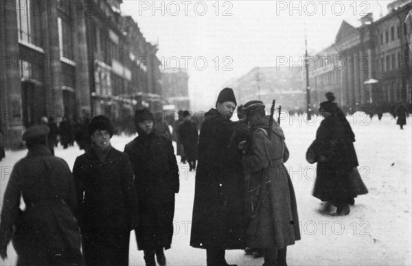 Russia. Search of civil suspects. 1917