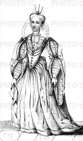 French vintage clothes Henri kingdom III XVI century King France Marguerite femme Anne Duc de Joyeuse