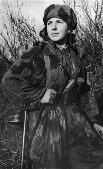 World war 2, leningrad front, decorated sapper scout sima dneprovskaya.