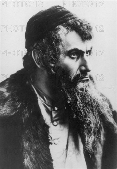 Raphael adelheim in the role of shylock in the 1898 russian production of 'the merchant of venice' by shakespeare.