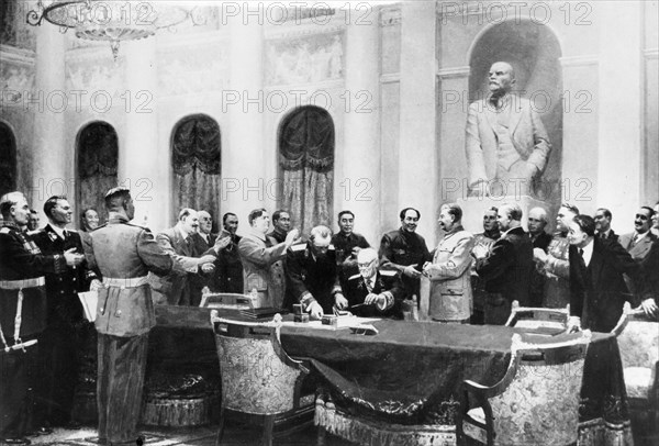 Signing of the treaty of friendship, alliance, and mutual assistance between the soviet union and the chinese people's republic in 1950