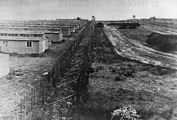 German death factory near lublin,  in majdanek hitlerites built a concentration camp, in which they tortured to death hundreds of thousands of civilians, war prisoners and political prisoners -- poles, russians, czechs, frenchmen, jews, greeks and representatives of other nationalities,  photo shows: 'road of death' along which prisoners went on their last journey to the furnaces, in which germans burnt them, august 1944.