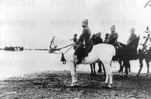 The first world war, emperor nicholas ll, supreme commander-in-chief, at the western front in march 1916.