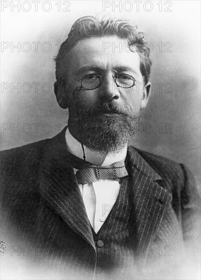 Portrait of anton chekhov, russian author and playwright, 1900.