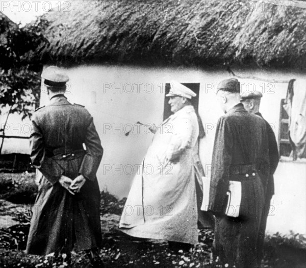 German field marshall goering at front on first day of invasion on soviet union, june 22, 1941.