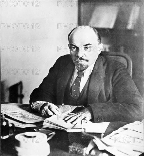 Lenin in his study.