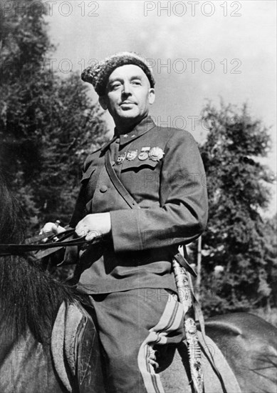 Lieutenant general nikolai kirichenko, commander of the fourth cossack corps, red army, world war two.