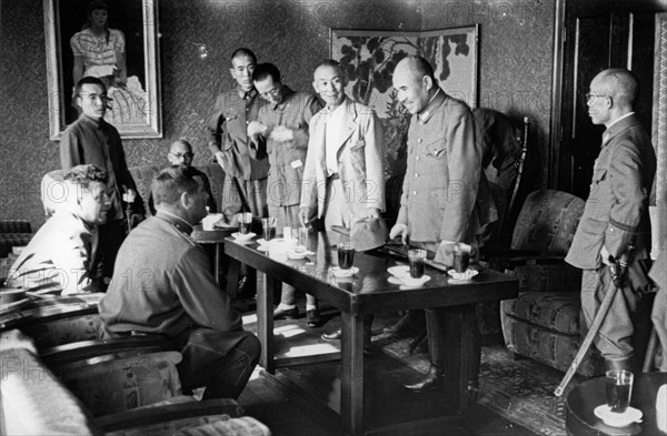 Operation august storm (battle of manchuria), the terms of japan's surrender to the soviet union are being negotiated, manchuria, august 1945.