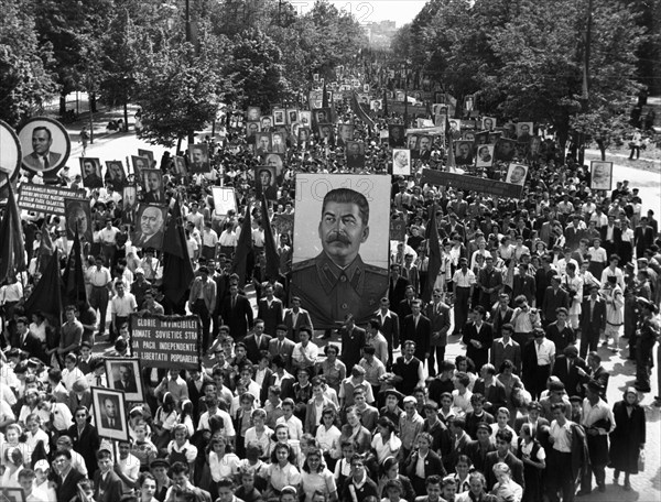 A may day celebration in bucharest, romania, 1952, more than 500,000 people participated.