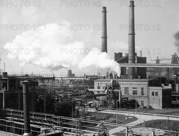 The lenin steel works in nowa huta, poland, june 1965.