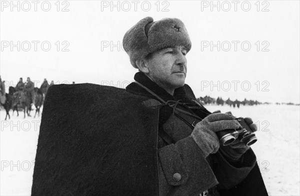 Lieutenant-general pavel belov, commander of a red army cavalry unit, world war ll, march 1942, world war ll.