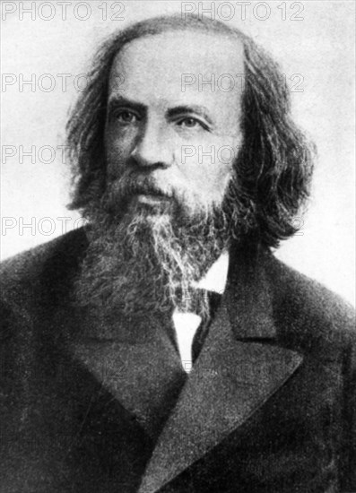 Dimitri ivanovich mendeleev, 1834 - 1907, famous russian chemist.