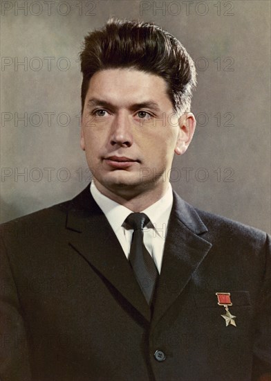 Soviet cosmonaut boris yegorov who was part of the voskhod 1 mission, 1964.