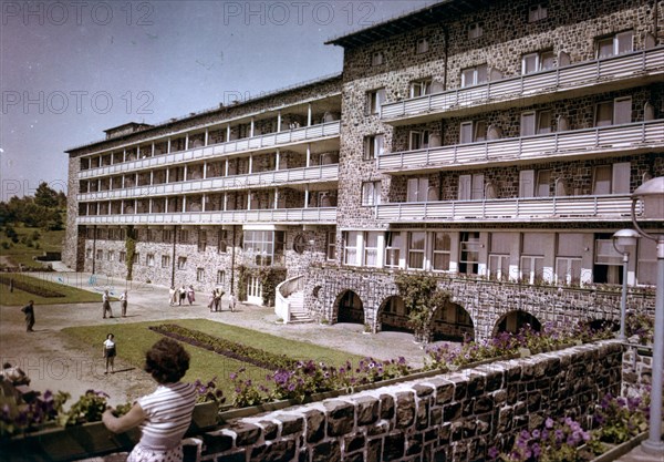 The grand hotel of gallyateto in the matra hills, hungary, 1950s.