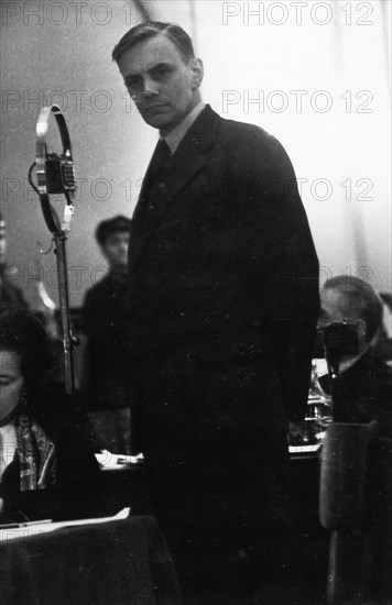 Allan monkhouse giving testimony, metro-vickers show trials, april 12 - 19, 1933.