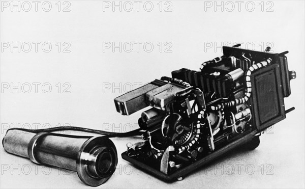 A mass-spectrometrical tube and electronic block for measuring ion composition used on the soviet sputnik 3 satellite, 1958.