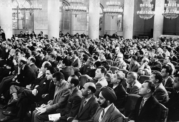 International jurists in attendance at moscow trial of u2 spy plane pilot francis gary powers, august 1960, ussr.