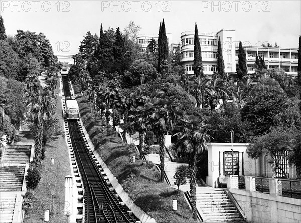 Soviet health resorts, a sanatorium of the ussr defense ministry in sochi on the black sea coast, october 1968.