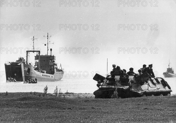 The red-bannered pacific fleet, naval infantry landing, july 1969.