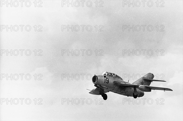 Soviet mig-15 uti (nato reporting name 'midget') two-seat trainer, august 1970.