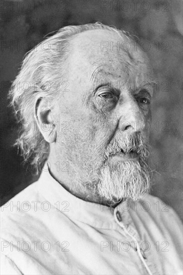 Russian pioneering rocket scientist konstantin tsiolkovsky (1857 - 1935).