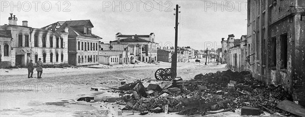 Rzhev after invasion of fascists, april 1943.