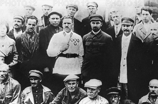 Joseph stalin (2nd l) and vasily blyukher (centre), march 11, 1926.