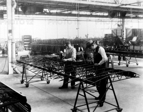 Igor sikorsky working in his factory.