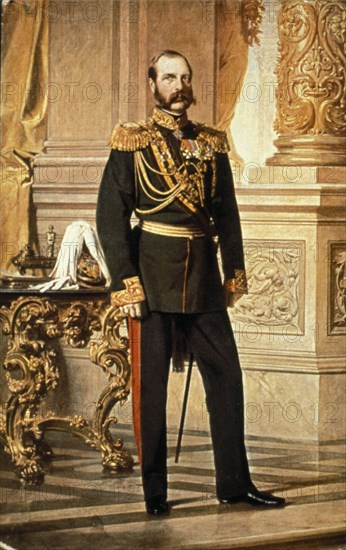 Portrait of tsar alexander ll, emperor of russia.