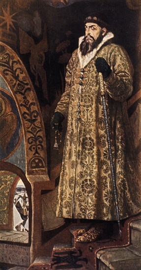 Portrait of ivan grozny (ivan the terrible, ivan iv) by viktor m, vasnetsov (1848 - 1926).