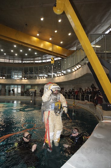 Moscow region, russia, the training in a weightless environment training facility at gagarin cosmonaut training centre, star city, march 3, 2010.