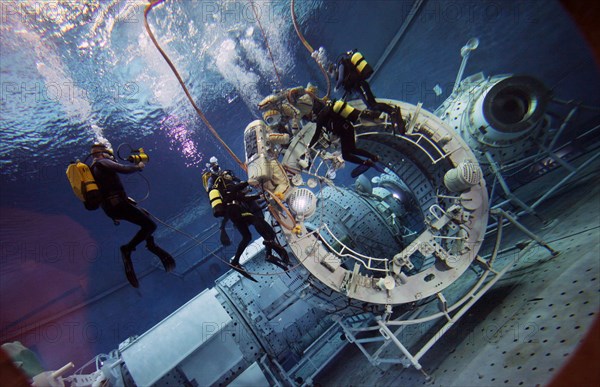 Star city, moscow region, russia, the training in a weightless environment training facility at gagarin cosmonaut training centre, star city, march 3, 2010.