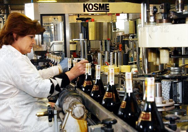 Ararat' cognac factory in yerevan, bottling shop, the factory -- founded in 1887 -- produces over 20 cognac varieties.