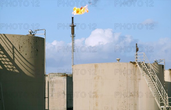 Baghdad, iraq, 2/03, oil refinery outside city.